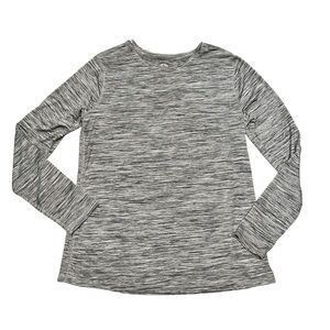 Athletic Works Sz Small Polyester Long Sleeve Gray Shirt Workout Sport Apparel